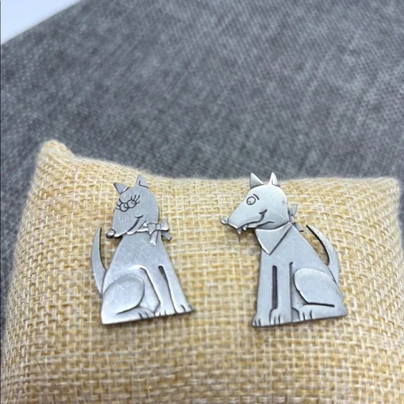 Vintage Jonette Jewelry Dog Earrings - Picture 3 of 4